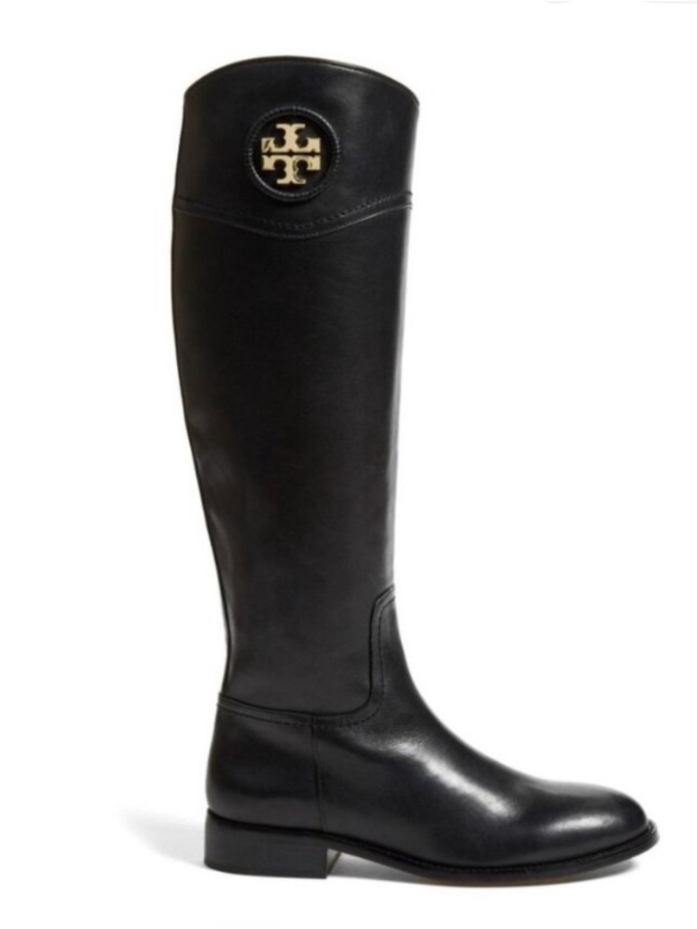 Tory Burch Ashlyn Black Leather Riding Boots Size 5.5 EUC